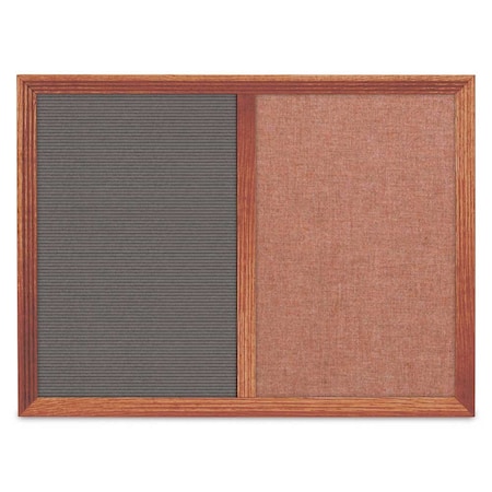 United Visual Products Enclosed Corkboard, 1 Door, 72"x36", 4" Fra, UV3418-SATIN-SURF UV3418-SATIN-SURF
